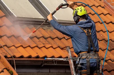 Démoussage et hydrofuge de toiture à Pourrain